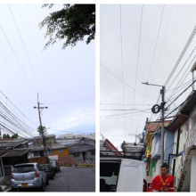 Reducen la cantidad de los cables de luz que incomodaban en el barrio Chipre de Manizales
